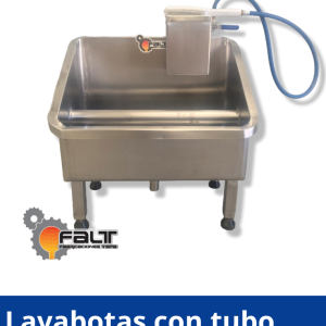 Lavabotas con tubo posa-pie individual