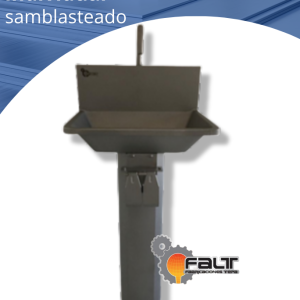 Lavamanos de pedestal individual samblasteado
