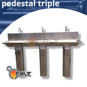 Lavamanos de pedestal triple