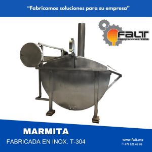 Marmita para cocción de chicharrón