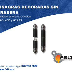 BISAGRA DECORADA SIN GRASERA