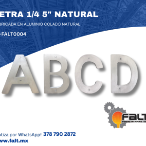 LETRA 1/4″ 5″ NATURAL