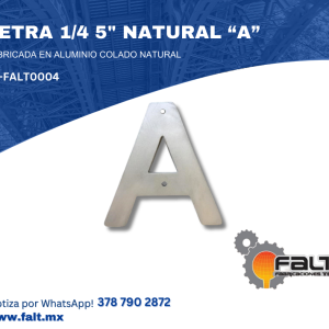 LETRA 1/4″ 5″ NATURAL