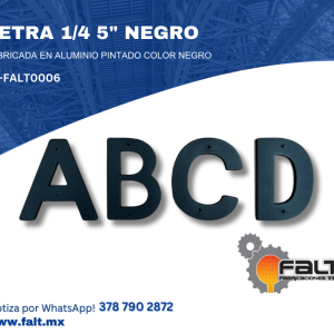 LETRA 1/4” 5″ NEGRO
