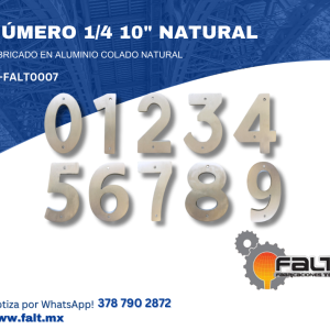 NÚMERO 1/4 10″ NATURAL