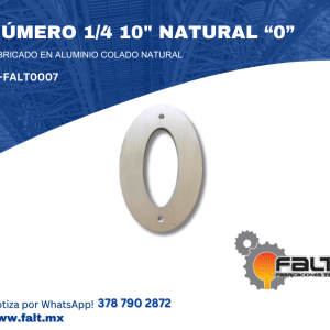 NÚMERO 1/4 10″ NATURAL