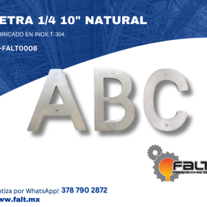 LETRA 1/4 10″ NATURAL