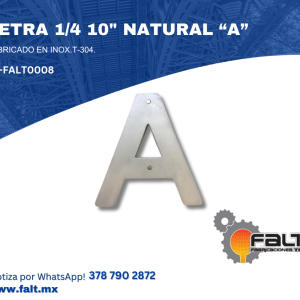 LETRA 1/4 10″ NATURAL