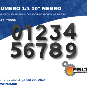 NÚMERO 1/4 10″ NEGRO