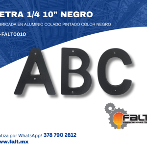 LETRA 1/4″ 10″ NEGRO