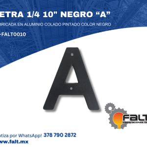 LETRA 1/4″ 10″ NEGRO