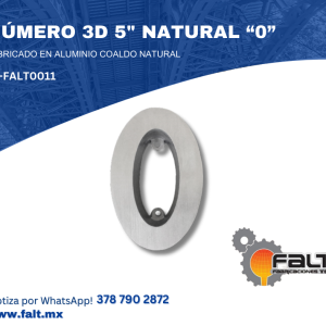 NÚMERO 3D 5″ NATURAL
