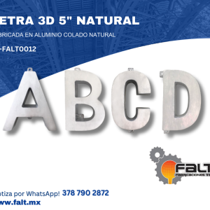 LETRA 3D 5″ NATURAL