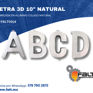 LETRA 3D 10″ NATURAL