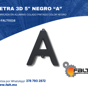 LETRA 3D 5″ NEGRO