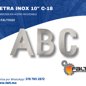 LETRA INOX 10″ C-16
