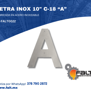 LETRA INOX 10″ C-16