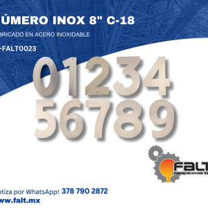 NÚMERO INOX 8″ C-18