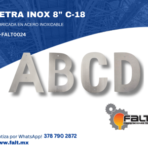 LETRA INOX 8″ C-18