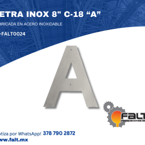 LETRA INOX 8″ C-18