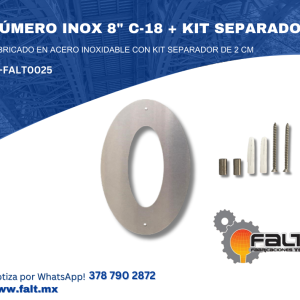 NÚMERO INOX 8″ C-18 + KIT SEPARADOR
