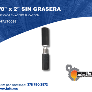 BISAGRA TUBULAR SIN GRASERA